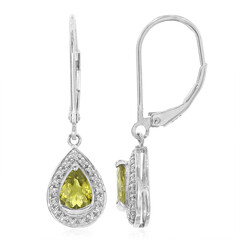 Boucles d'oreilles en argent et Tourmaline cuprifère