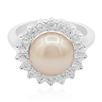Bague en argent et Perle de culture d'eau douce (TPC)