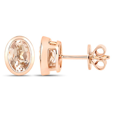 Boucles d'oreilles en or et Morganite
