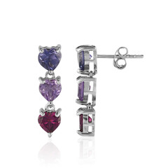 Boucles d'oreilles en argent et Grenat Rhodolite