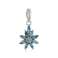 Pendentif en argent et Topaze bleu Suisse