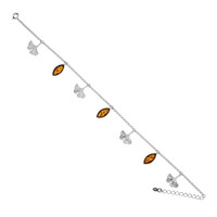 Bracelet en argent et Ambre baltique