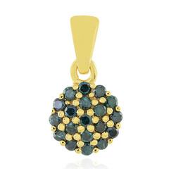 Pendentif en argent et Diamant bleu I3