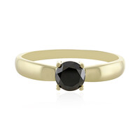 Bague en or et Diamant noir
