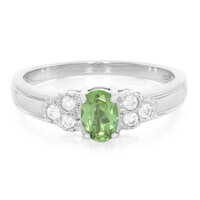 Bague en argent et Apatite de Russie