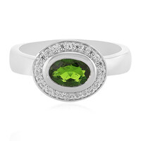 Bague en argent et Diopside de Russie