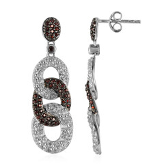 Boucles d'oreilles en argent et Grenat