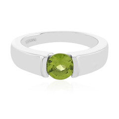 Bague pour homme en argent et Péridot