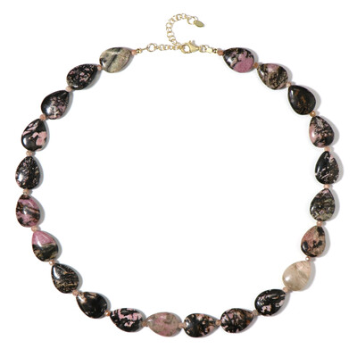 Collier en argent et Rhodonite
