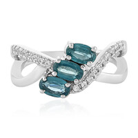 Bague en argent et Kyanite bleu pétrole
