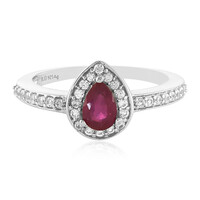 Bague en argent et Rubis de Madagascar