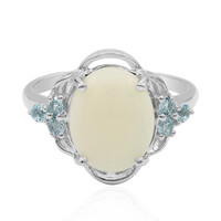 Bague en argent et Opale blanche