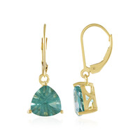 Boucles d'oreilles en argent et Fluorite verte