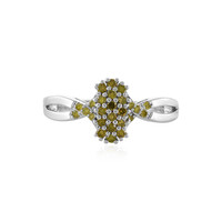 Bague en argent et Diamant jaune I2