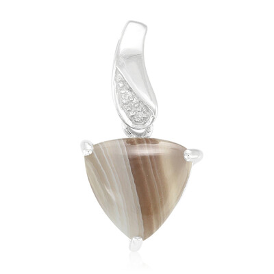 Pendentif en argent et Agate du Botswana