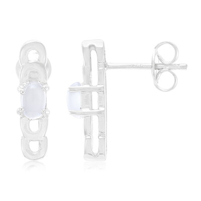 Boucles d'oreilles en argent et Calcédoine de Turquie