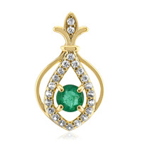 Pendentif en argent et Emeraude de Zambie