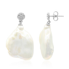Boucles d'oreilles en argent et Perle de culture d'eau douce (TPC)