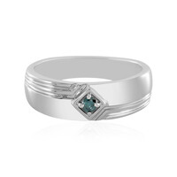 Bague en argent et Diamant bleu I3
