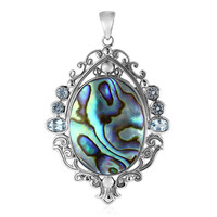 Pendentif en argent et Coquillage d'Abalone (Art of Nature)