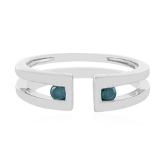 Bague en argent et Diamant bleu I3