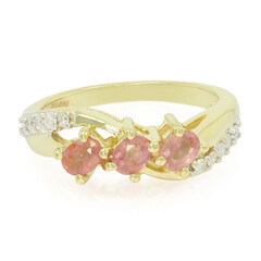 Bague en or et Saphir Padparadscha non chauffé