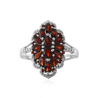 Bague en argent et Grenat du Mozambique