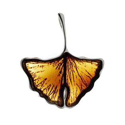 Pendentif en argent et Ambre baltique (dagen)
