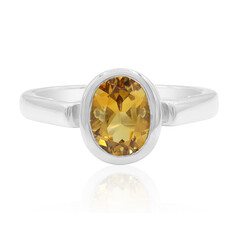 Bague en argent et Citrine