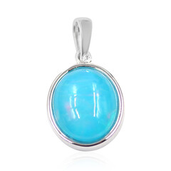 Pendentif en argent et Opale bleu Caraïbes