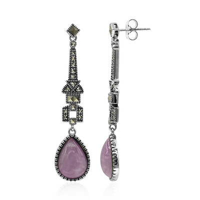 Boucles d'oreilles en argent et Kunzite (Annette classic)