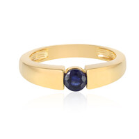 Bague en argent et Saphir bleu de Madagascar