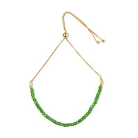 Bracelet en argent et Diopside de Russie