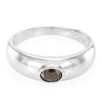 Bague pour homme en argent et Zircon chocolat