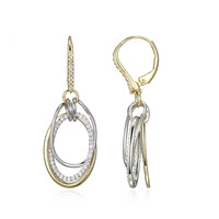 Boucles d'oreilles en argent et Zircon (Adela Silber)