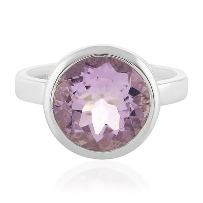 Bague en argent et Améthyste Rose de France