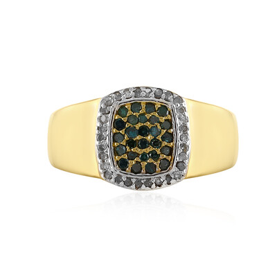 Bague en argent et Diamant bleu I3