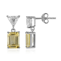 Boucles d'oreilles en argent et Citrine
