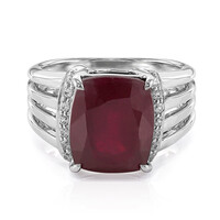 Bague en argent et Rubis de Madagascar