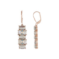 Boucles d'oreilles en argent et Labradorite bleue de Maniry (KM by Juwelo)