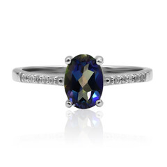 Bague en argent et Topaze bleue Mystique