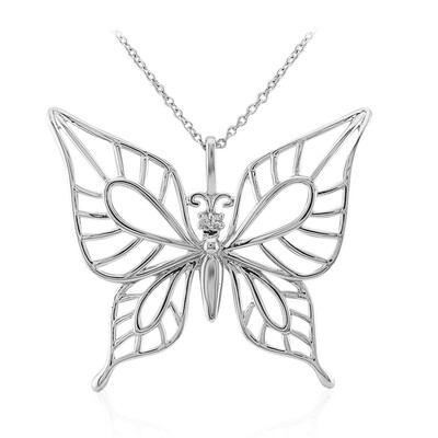 Collier en argent et Saphir blanc