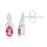 Boucles d'oreilles en argent et Tourmaline rose
