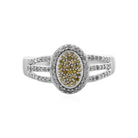 Bague en argent et Diamant jaune I4