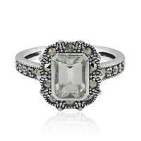 Bague en argent et Améthyste verte