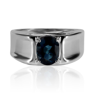 Bague en argent et Topaze bleu de Londres