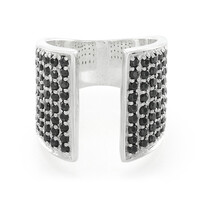Bague en argent et Spinelle noir