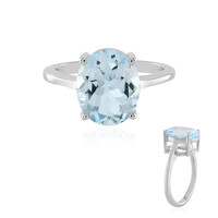 Bague en argent et Topaze bleu ciel