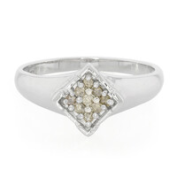 Bague en argent et Diamant chocolat