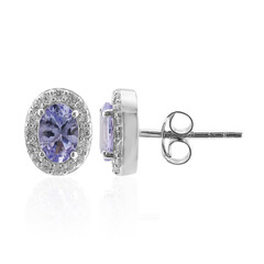 Boucles d'oreilles en argent et Tanzanite